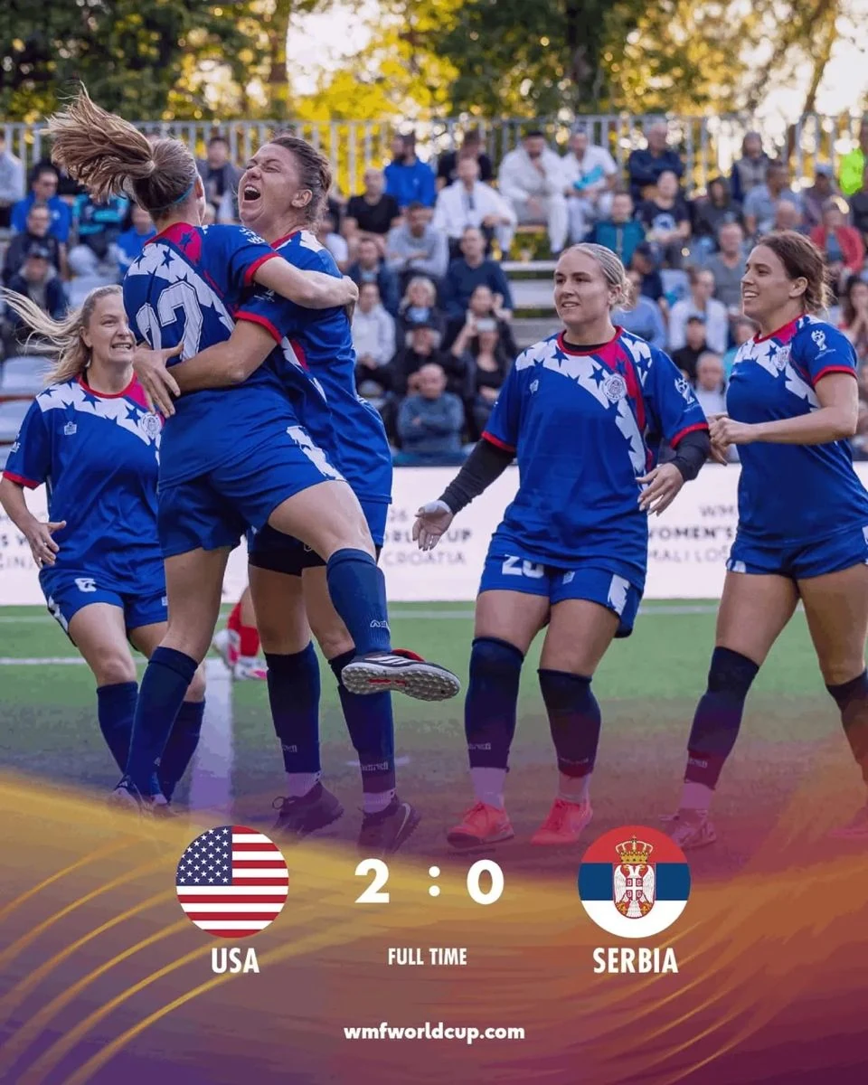 USA 2–0 Serbia final match graphic